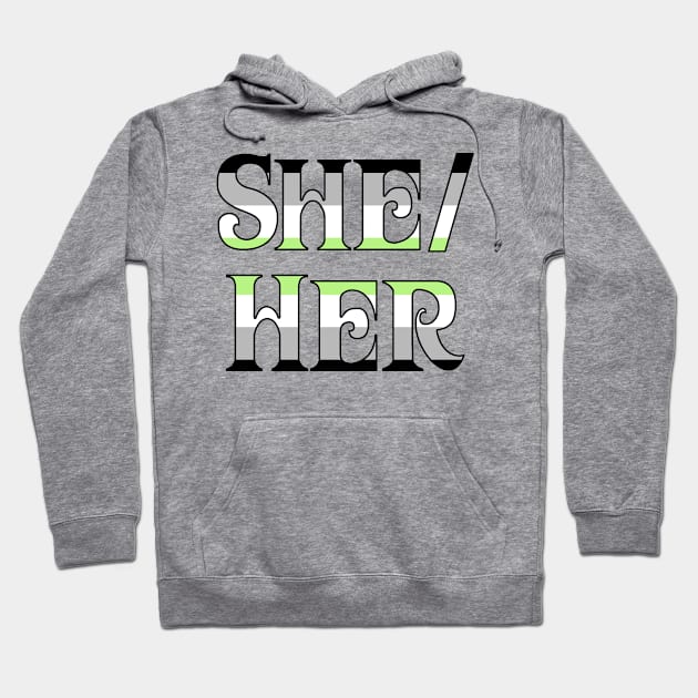 Agender She/Her Hoodie by Optimysticals